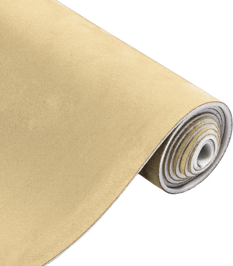 Partuto 150G Headliner Fabric for Car Truck RV SUV Boat Automotive Interior Trim DIY Roof Repair Replacement Suede Fabric Beige 24" L x 57" W - Image 1